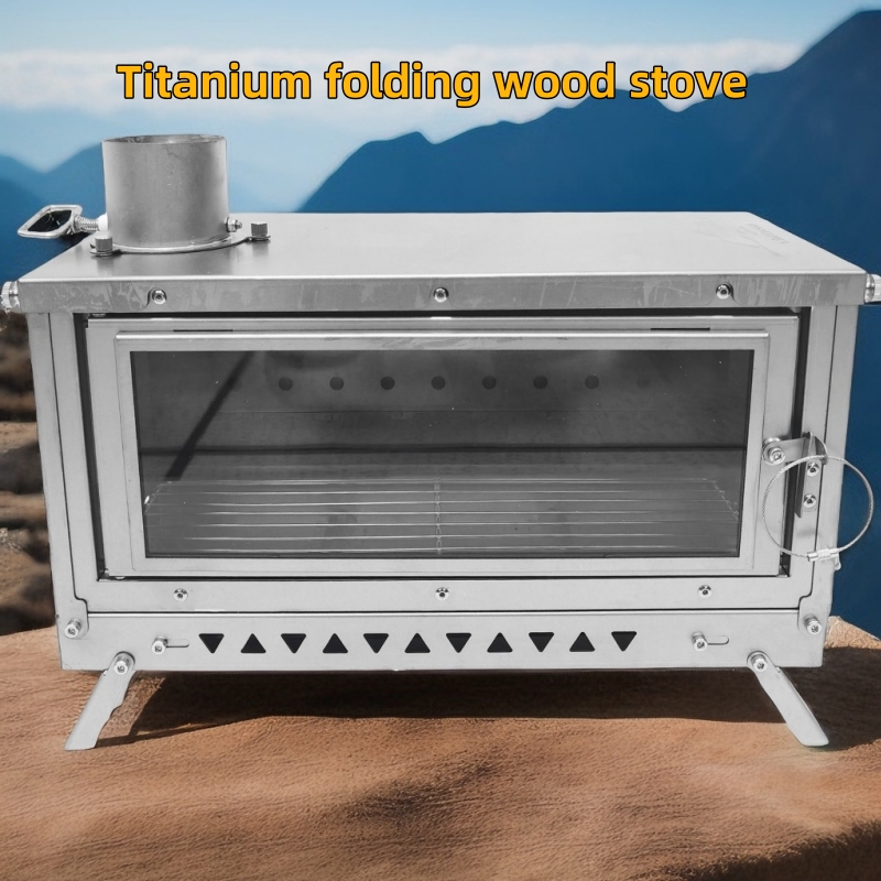 Titanium Folding Wood Stove Tent - Titanium folding wood stove for outdoor