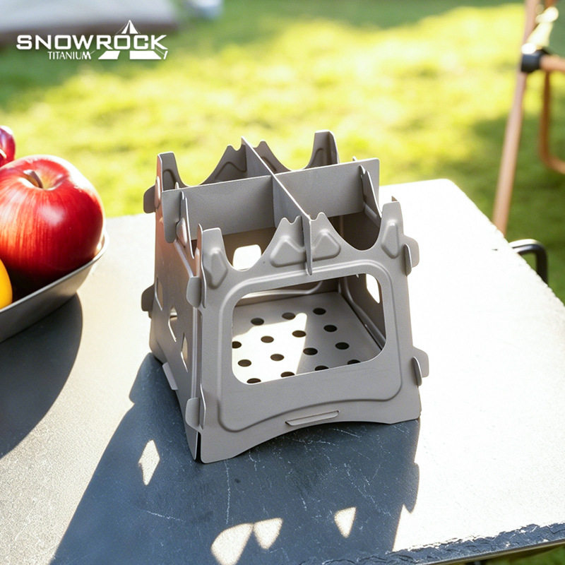 Ultralight Titanium Wood Stove Backpack - Titanium Alloy Folding Wood Stove Portable