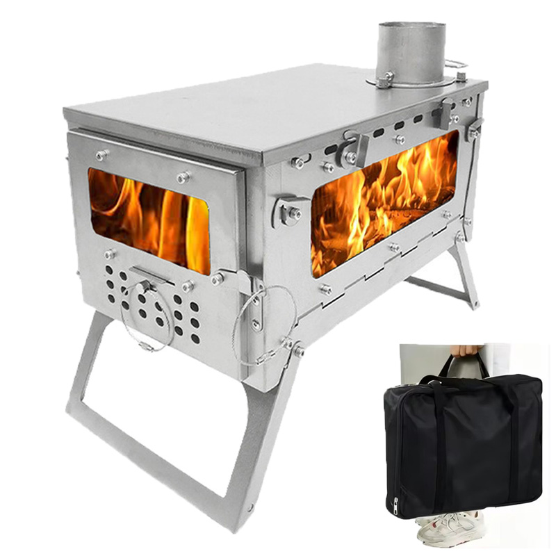 Titanium Folding Wood Stove Tent - DANCHEL T2 Titanium Tent Stove Folding
