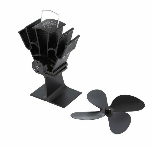 Stove Fan Heat Powered 4 Blade - 4-Blade Heat Powered Stove Fan For