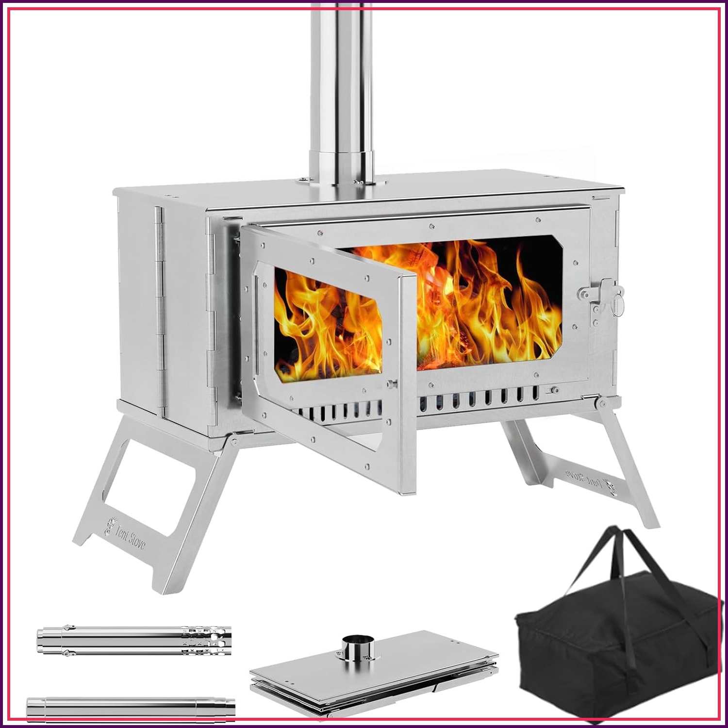 Factory Direct 2026 Portable H - Hot Tent Wood Stove With Chimney Pipe review and price