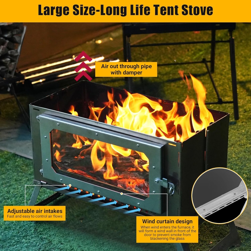 Factory Direct 2026 Portable H - Hot Tent Wood Stove With Chimney Pipe review and price