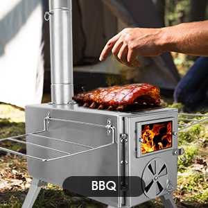 Camping wood stove stainless s - Hot Tent Wood Stove With Chimney Pipe review and price