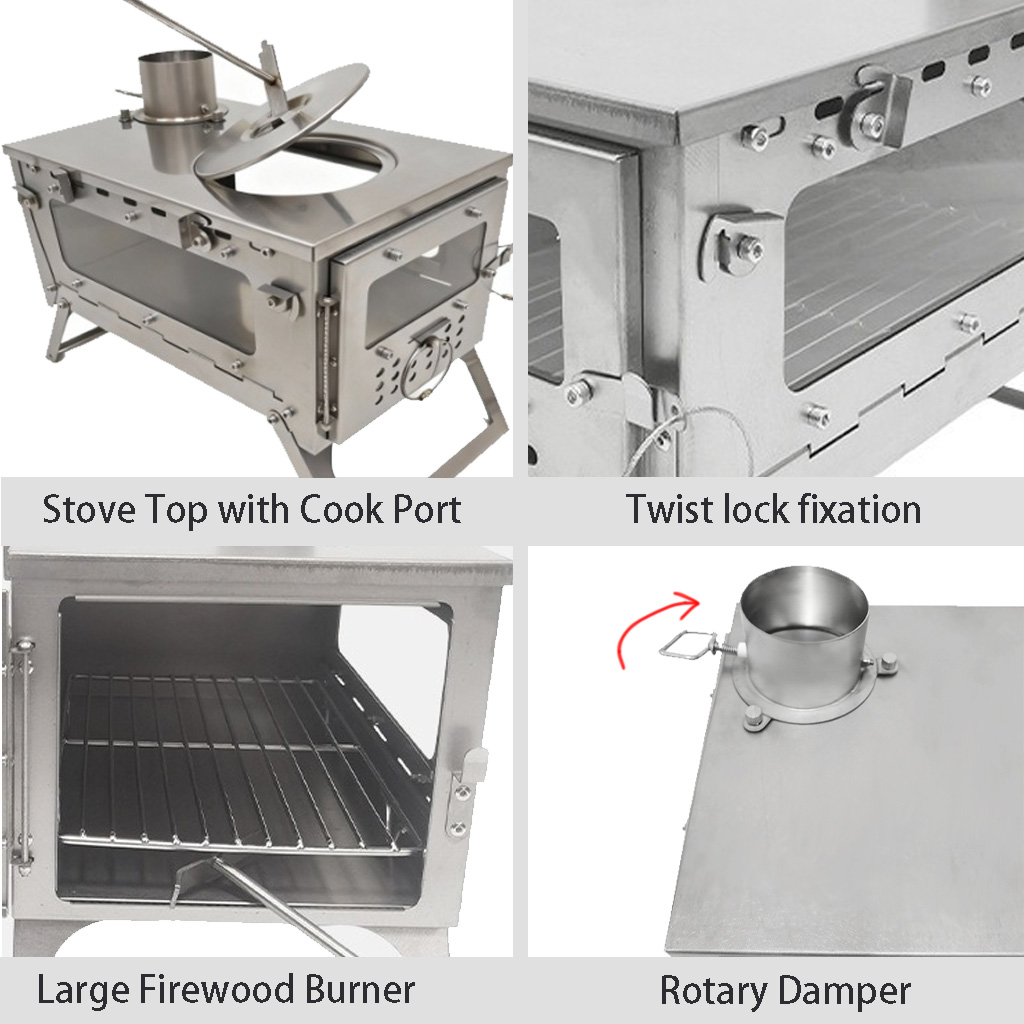 DANCHEL S2 Pro Camping Hot Ten - Hot Tent Wood Stove With Chimney Pipe review and price