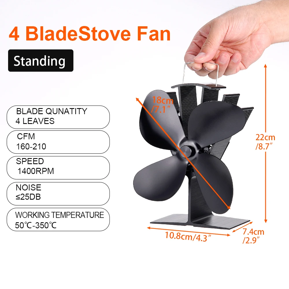 4 Blade Heat Powered Stove Fan - Stove Fan Heat Powered 4 Blade review and price