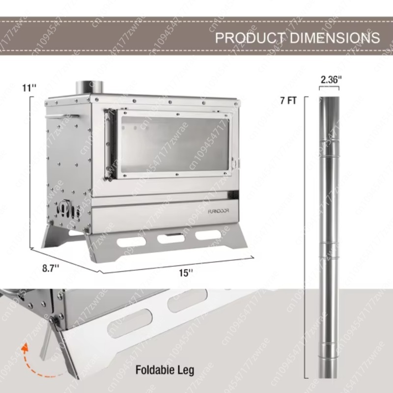 Portable Folding Tent Wood Sto - Hot Tent Wood Stove With Chimney Pipe review and price