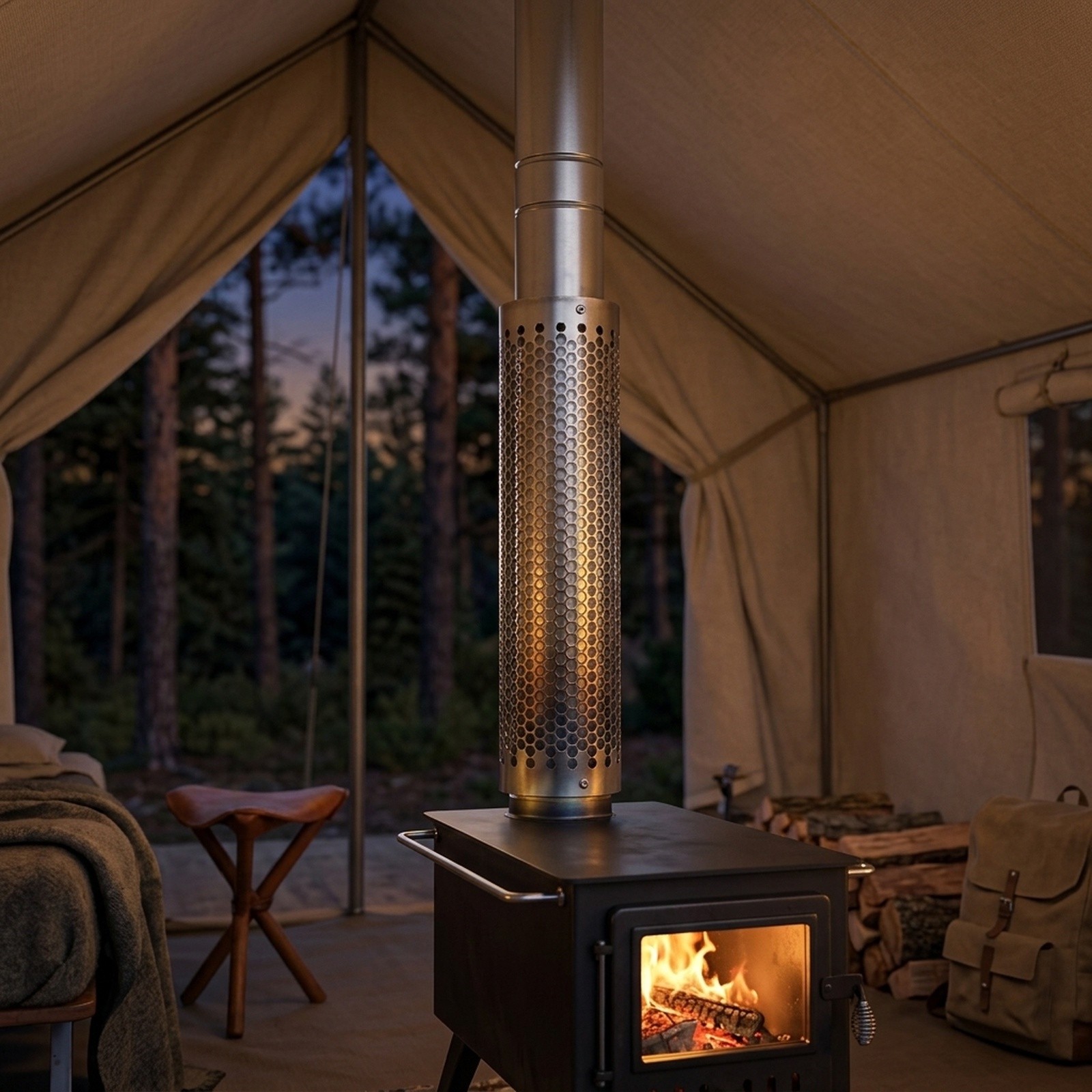 Stainless Steel Camping Chimne - Hot Tent Wood Stove With Chimney Pipe review and price