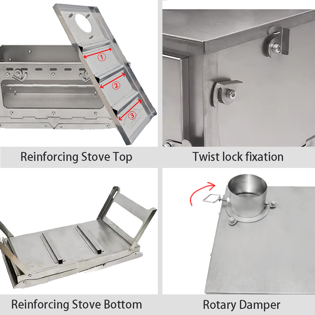 DANCHEL T2 Titanium Tent Stove - Titanium Folding Wood Stove Tent review and price