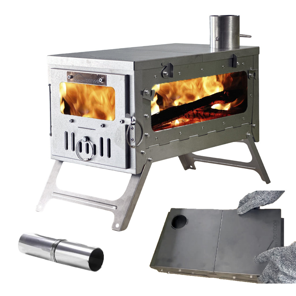 DANCHEL TSG Titanium Tent Stov - Titanium Folding Wood Stove Tent review and price