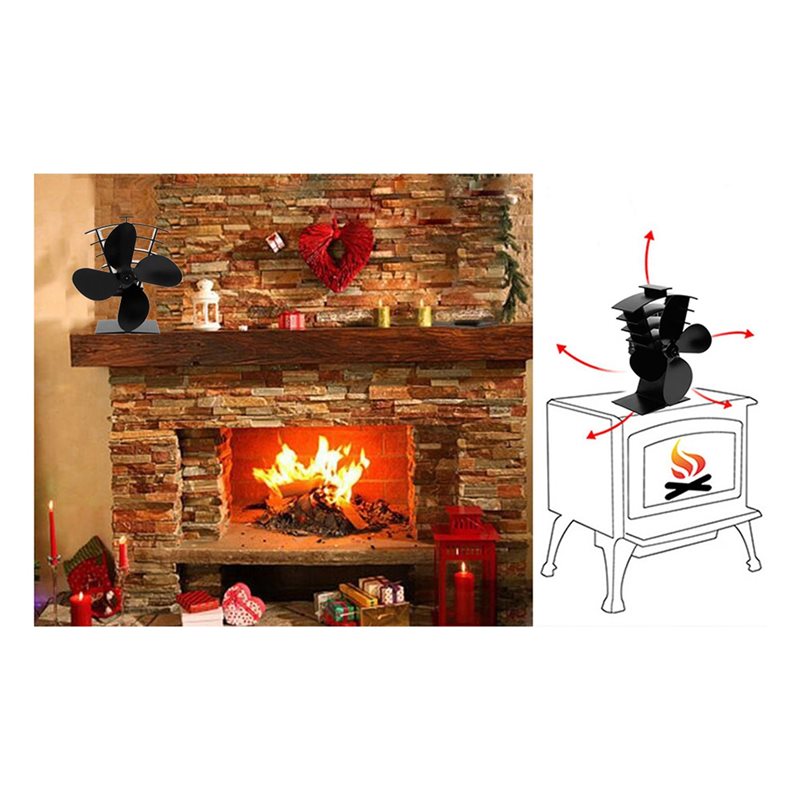 MLGB-Aluminum Withstand Temper - Stove Fan Heat Powered 4 Blade review and price