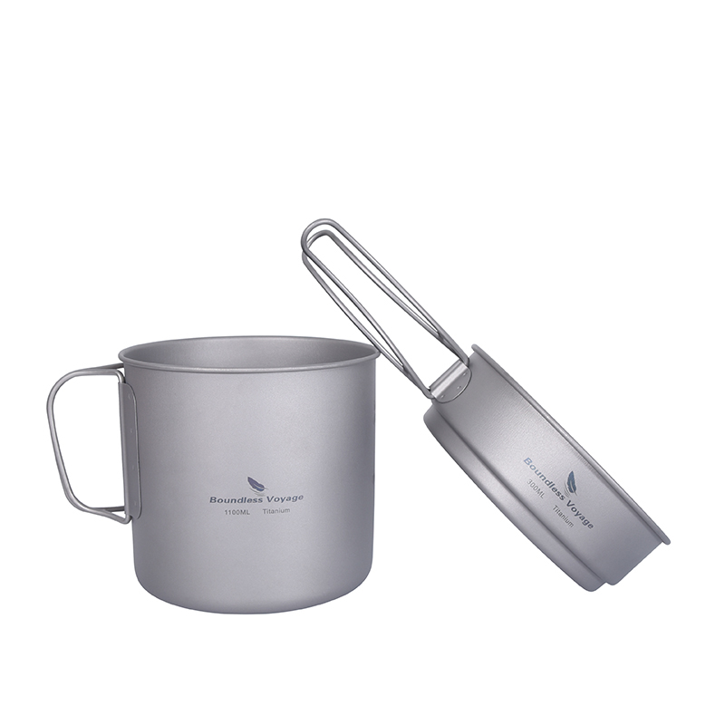 Titanium Camping Cooking Set w - Titanium Cooking Pot Pan Mess Kit review and price
