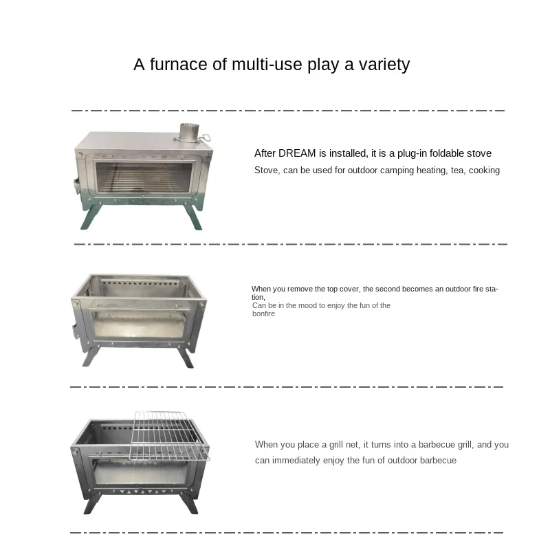 WT-Dream-Ti Titanium furnace P - Titanium Folding Wood Stove Tent review and price