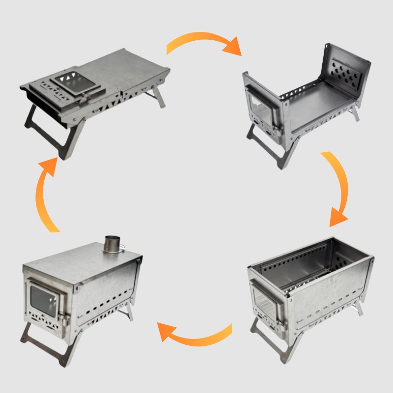 Titanium Wood Stove Secondary  - Titanium Folding Wood Stove Tent review and price