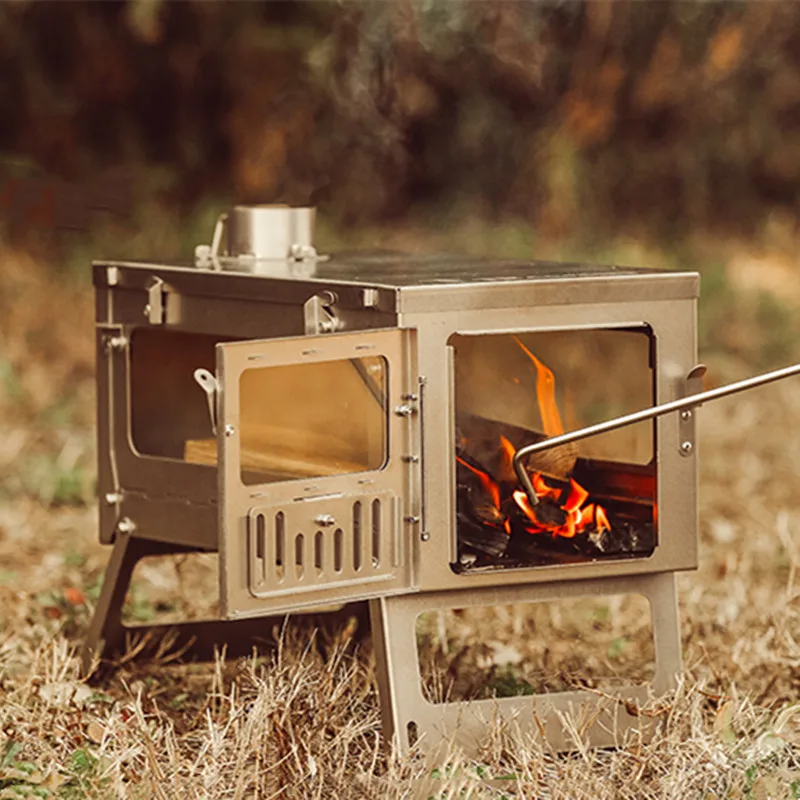 Camping Kitchen Quick Assembly - Titanium Folding Wood Stove Tent review and price