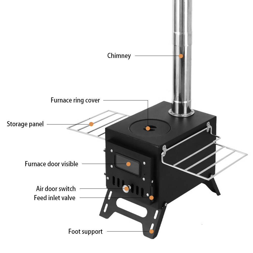 Outdoor Camping Wood-burning S - Titanium Wood Stove Glass Window review and price