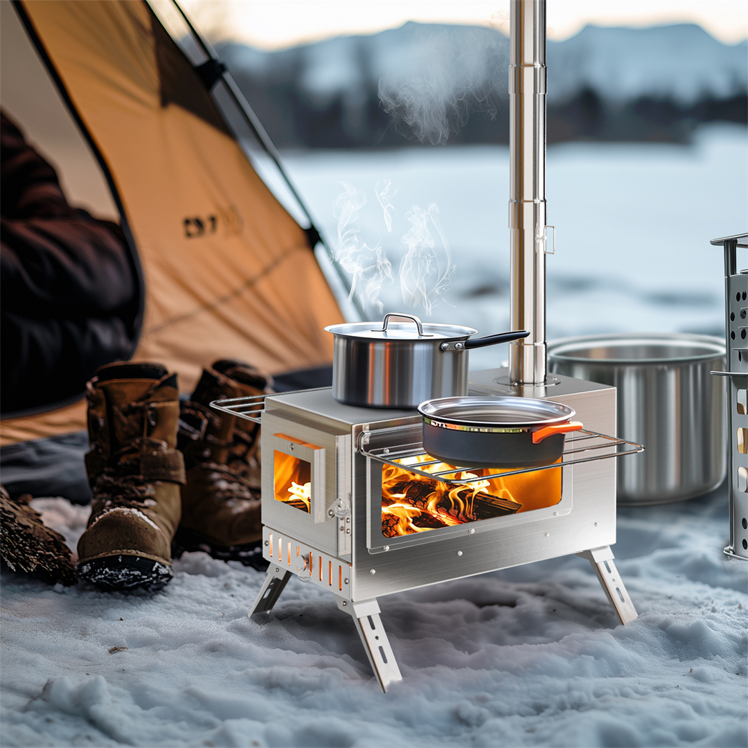 Hot Tent Stove, Stainless Stee - Hot Tent Wood Stove With Chimney Pipe review and price
