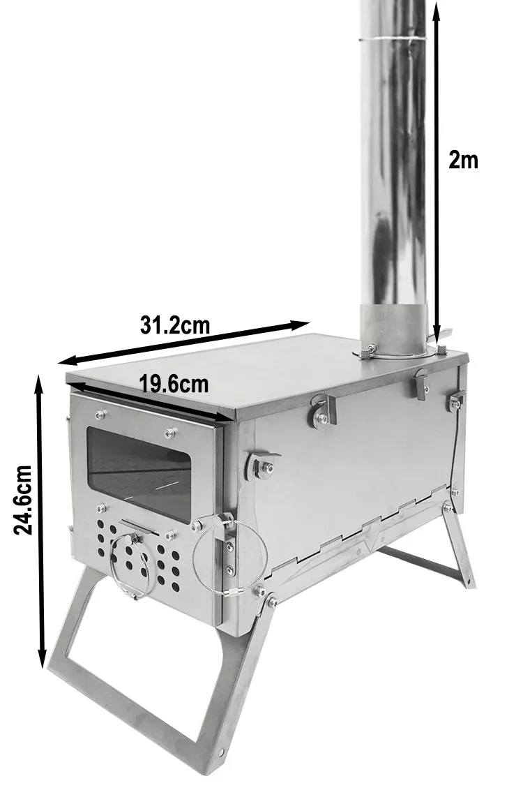 Titanium Wood Burning Stove Po - Hot Tent Wood Stove With Chimney Pipe review and price