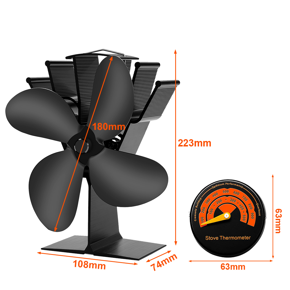 4-Blade Heat Powered Stove Fan - Stove Fan Heat Powered 4 Blade review and price