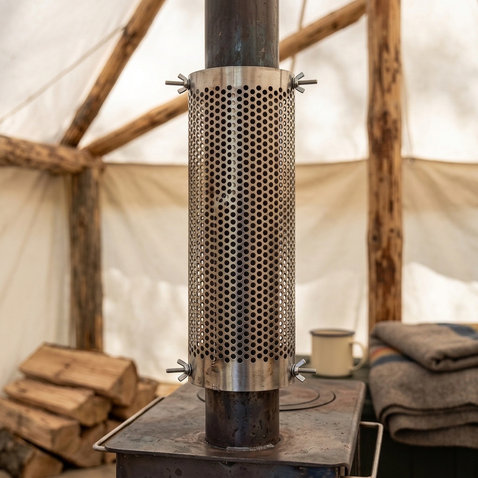 Stainless Steel Camping Tent S - Hot Tent Wood Stove With Chimney Pipe review and price