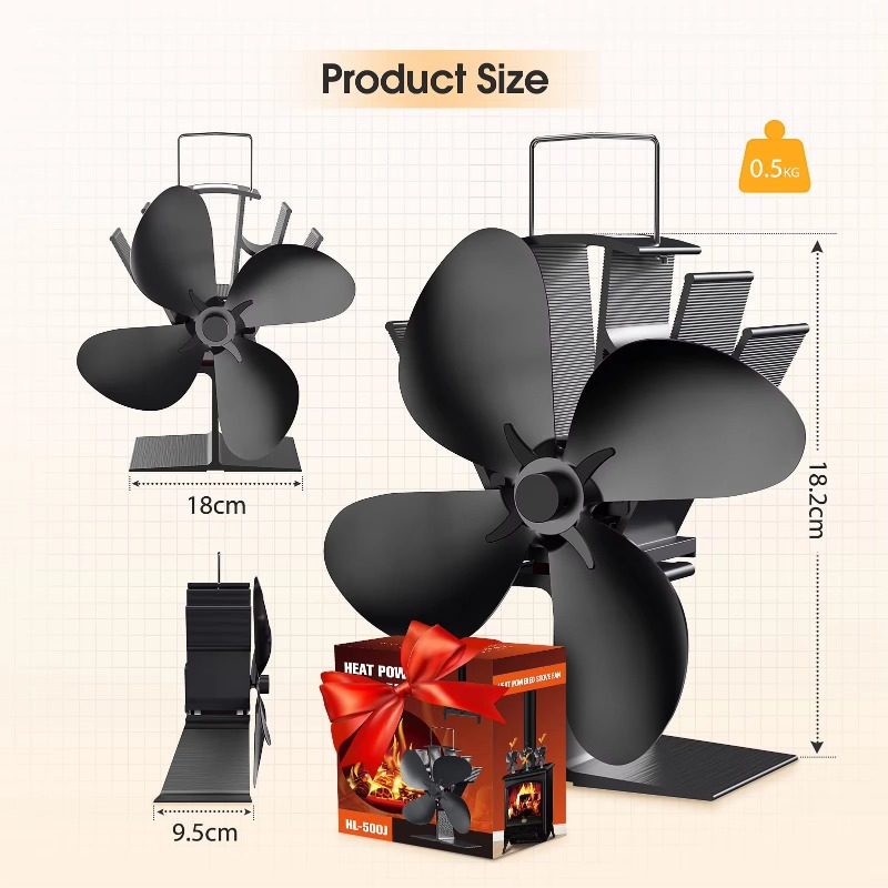 Wood Stove Fan Heat Powered, 4 - Stove Fan Heat Powered 4 Blade review and price