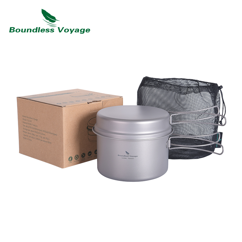 Boundless Voyage Titanium Pot  - Titanium Cooking Pot Pan Mess Kit review and price