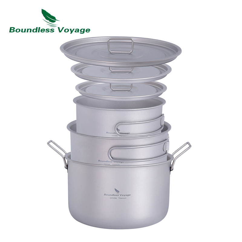 Boundless Voyage Titanium Camp - Titanium Cooking Pot Pan Mess Kit review and price