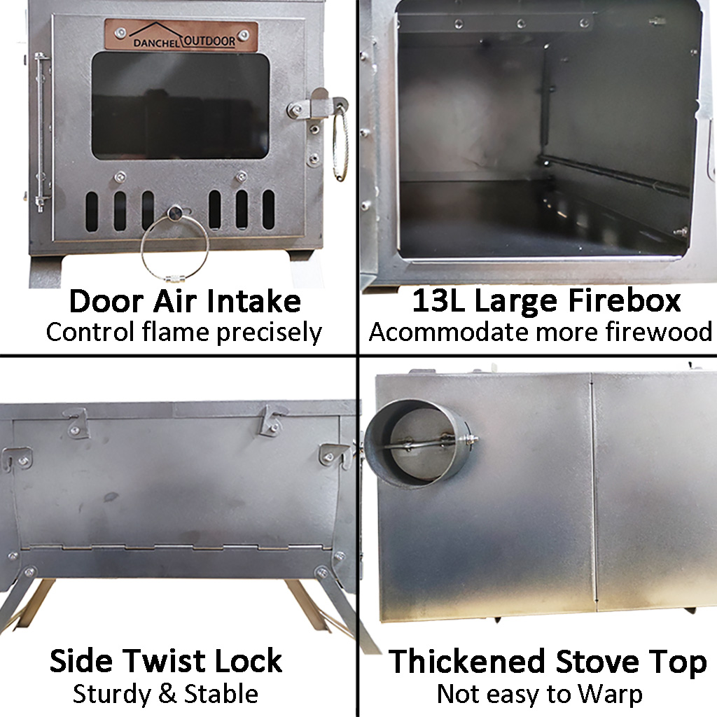 DANCHEL T6 Titanium Stove Fold - Ultralight Titanium Wood Stove Backpack review and price