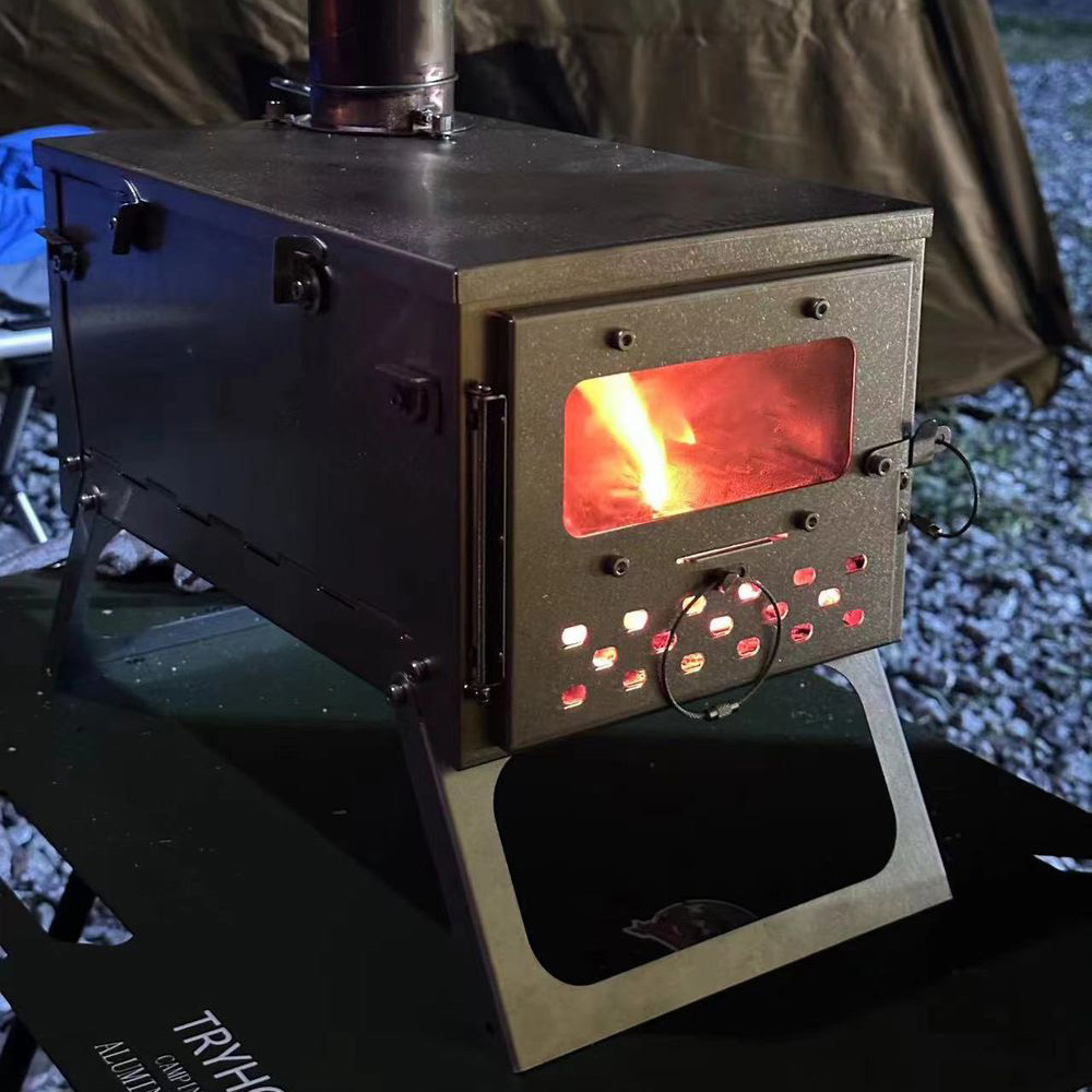 Outdoor Folding Tent Heater Po - Titanium Folding Wood Stove Tent review and price