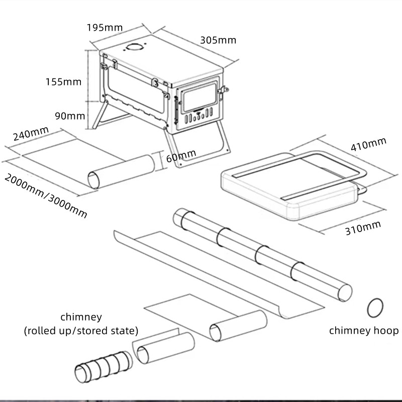 Outdoor Folding Tent Heater Po - Titanium Folding Wood Stove Tent review and price