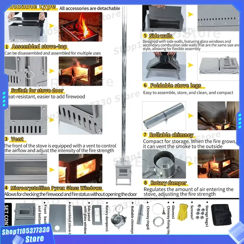 Portable Titanium Wood Stove U - Ultralight Titanium Wood Stove Backpack review and price